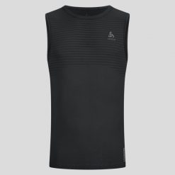 Koszulka tech. męska Odlo BL TOP crew neck singlet PERFORMANCE. Czarne bielizna termoaktywna męska Odlo, m, bez wzorów, bez ramiączek, do biegania. Za 199.99 zł.