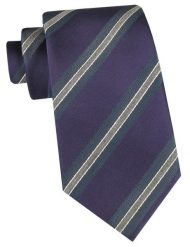 Klasyczny Krawat Klubowy - Alties - Fiolet w Prążek. Krawaty i muchy męskie Alties, bez wzorów, z tkaniny, eleganckie. Za 49.00 zł.