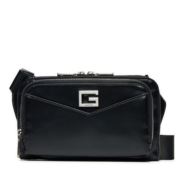 Saszetka Guess. Czarne saszetki męskie Guess, z aplikacjami, małe. Za 189.99 zł.