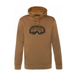 KLASYCZNA Bluza męska z kapturem i logo. Brązowe bluzy nierozpinane męskie Protest, m, bez wzorów, klasyczne, bez ramiączek, z kapturem. W wyprzedaży za 262.49 zł.