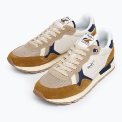 Buty męskie Pepe Jeans Brit Camp camel. Brązowe buty sportowe na co dzień męskie Pepe Jeans, m, bez wzorów, z jeansu, bez ramiączek, bez kaptura. Za 299.99 zł.