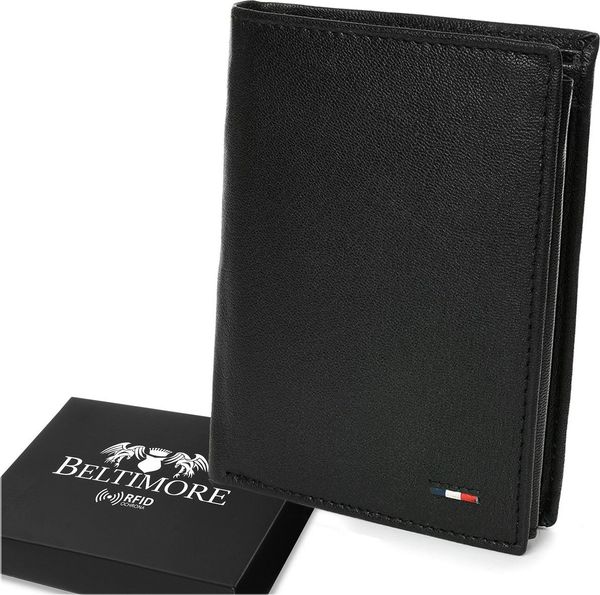 Beltimore Męski portfel skórzany klasyczny RFiD Beltimore D45. Portfele męskie Beltimore, bez wzorów. Za 47.99 zł.