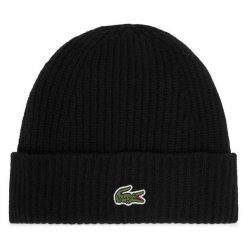 Czapka Lacoste. Czarne czapki męskie Lacoste, na zimę, bez wzorów. Za 269.99 zł.