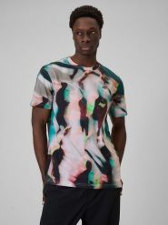 4F T-shirt regular z nadrukiem męski - multikolor XXL. T-shirty męskie 4f, m, bez wzorów, z materiału, bez kołnierzyka, bez ramiączek. Za 99.99 zł.