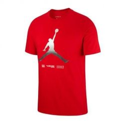 Koszulka sportowa męska Nike Jordan Legacy AJ11. Czerwone t-shirty sportowe męskie Nike, m, bez wzorów, sportowe, bez ramiączek. Za 149.00 zł.