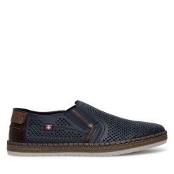 Tenisówki Rieker. Niebieskie trampki męskie Rieker, bez wzorów, bez zapięcia. Za 359.99 zł.