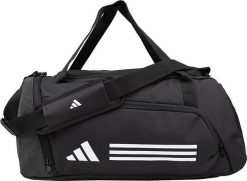 Adidas Torba sportowa Essentials 3-Stripes Duffel S czarna (IP9862). Czarne torby sportowe męskie ADIDAS, bez wzorów. Za 115.16 zł.