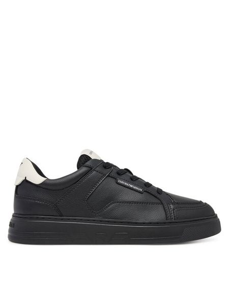 Emporio Armani Sneakersy EM003702 AF19573 MC024 Czarny. Czarne buty sportowe na co dzień męskie Emporio Armani, m, bez wzorów, ze skóry, bez ramiączek, bez kaptura. Za 1,119.00 zł.
