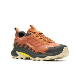Buty trekkingowe męskie Merrell Moab Speed 2 Gtx. Brązowe buty trekkingowe męskie Merrell, bez wzorów, z materiału, bez zapięcia, trekkingowe. Za 846.00 zł.
