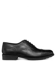Geox Półbuty U Walk Pleasure F U46H8B 00043 C9999 Czarny. Czarne eleganckie półbuty męskie Geox, ze skóry, wizytowe, bez obcasa, bez zapięcia. Za 469.99 zł.