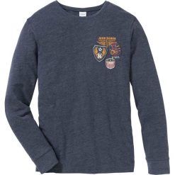 Shirt z długim rękawem Regular Fit bonprix niebieski melanż. Koszulki męskie z długim rękawem bonprix. Za 21.99 zł.