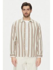 Marc O'Polo Koszula 522 7348 74184 Beżowy Relaxed Fit. Brązowe koszule męskie Marc O'Polo, l, bez wzorów, z bawełny, bez kołnierzyka, bez ramiączek. Za 309.99 zł.