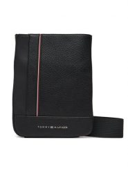 Tommy Hilfiger Saszetka Th Central Mini Crossover AM0AM13633 Czarny. Czarne saszetki męskie Tommy Hilfiger, bez wzorów, ze skóry. Za 269.99 zł.