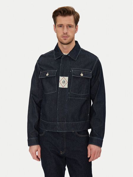 C.P. Company Kurtka jeansowa 18CMOW188A110295W Niebieski Regular Fit. Niebieskie kurtki męskie C.P. Company, l, bez wzorów, z bawełny, bez ramiączek, bez kaptura. Za 1,429.00 zł.