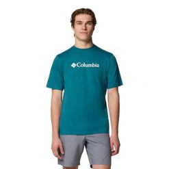 T-shirt sportowy z krótkim rękawem męski CSC Basic Logo SS Tee. Zielone t-shirty sportowe męskie Columbia, m, bez wzorów, z bawełny, sportowe, bez ramiączek. Za 109.99 zł.
