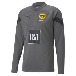 Bluza treningowa 1/4 zip Borussia Dortmund 2022/23. Szare bluzy nierozpinane męskie Puma, s, bez wzorów, sportowe, bez ramiączek, bez kaptura. W wyprzedaży za 240.80 zł.