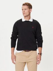Polo Ralph Lauren Bluza 710P01523001 Czarny Regular Fit. Czarne bluzy nierozpinane męskie Polo Ralph Lauren, m, bez wzorów, z bawełny, bez ramiączek, bez kaptura. Za 779.99 zł.