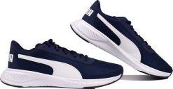 Puma Buty męskie do biegania Puma Night Runner V2 granatowo-białe 379257 03 45. Białe buty do biegania męskie Puma, bez wzorów, bez zapięcia, do biegania. Za 188.89 zł.