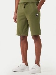 KARL LAGERFELD Szorty sportowe 705019 562900 Zielony Regular Fit. Zielone szorty sportowe męskie KARL LAGERFELD, bez wzorów, z bawełny, sportowe. Za 589.99 zł.