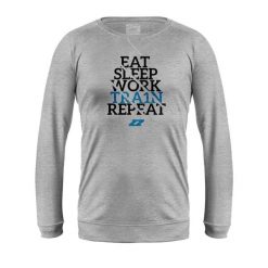 Bluza piłkarska dla dorosłych Zina Murcia Train Repeat Senior bawełniana. Szare bluzy nierozpinane męskie Zina, m, bez wzorów, z bawełny, bez ramiączek, bez kaptura. Za 135.20 zł.