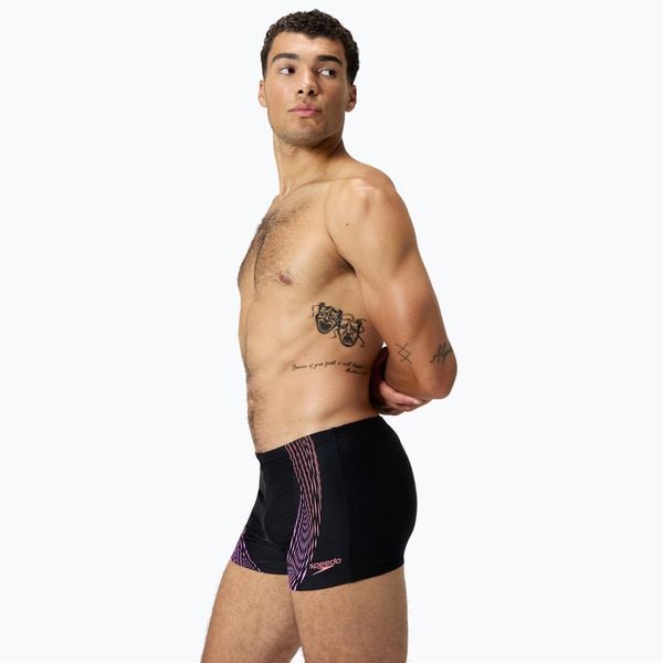 Kąpielówki męskie Speedo Duo Logo Print Aquashort. Czarne kąpielówki męskie SPEEDO, m, bez wzorów. Za 89.99 zł.