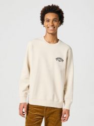 MESKA BLUZA WRANGLER CREWNECK SWEATSHIRT VINTAGE WHITE 112357321. Białe bluzy nierozpinane męskie Wrangler, m, bez wzorów, vintage, bez ramiączek, bez kaptura. Za 159.99 zł.