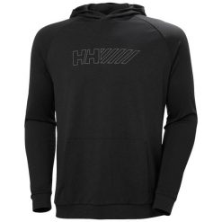 Sweter z kapturem Helly Hansen Lifa Tech Lite. Czarne swetry męskie Helly Hansen, bez wzorów, ze skóry, sportowe, bez kołnierzyka, bez ramiączek. Za 234.99 zł.