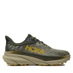 Buty do biegania Hoka. Brązowe buty do biegania męskie HOKA, bez wzorów, bez zapięcia, do biegania. Za 449.99 zł.