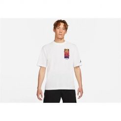 Koszulka sportowa męska Nike Air Jordan Zion Dri-fit. Białe t-shirty sportowe męskie Nike, m, bez wzorów, z bawełny, sportowe, bez ramiączek. Za 265.00 zł.