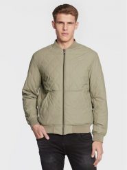 Guess Kurtka bomber M3RL08 WBS80 Zielony Regular Fit. Zielone kurtki męskie Guess, m, z aplikacjami, z syntetyku, bez ramiączek, bez kaptura. Za 1,119.00 zł.