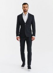 PAKO LORENTE – Spodnie garniturowe P22WF-6G-039-C-S. Czarne eleganckie spodnie męskie Pako Lorente, bez wzorów, z lycry. Za 349.99 zł.
