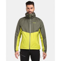 Męska kurtka typu hardshell Kilpi HURRICANE-M. Zielone kurtki outdoor męskie Kilpi, m, bez wzorów, z hardshellu, bez kaptura, do biegania. Za 835.17 zł.