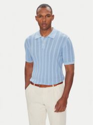 Baldessarini Polo B4 50024.5232 Błękitny Slim Fit. Niebieskie koszulki polo męskie Baldessarini, l, bez wzorów, z bawełny, bez kołnierzyka, bez ramiączek. Za 629.99 zł.
