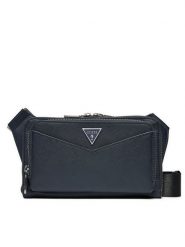Guess Saszetka HMSISA P5114 Granatowy. Niebieskie saszetki męskie Guess, z aplikacjami, ze skóry. Za 199.99 zł.