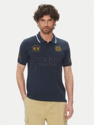 La Martina Polo Achille MAPG30 PK097 Granatowy Regular Fit. Niebieskie koszulki polo męskie La Martina, m, bez wzorów, z bawełny, bez kołnierzyka, bez ramiączek. Za 509.99 zł.