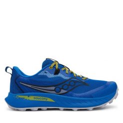 Buty do biegania Saucony. Niebieskie buty do biegania męskie Saucony, bez wzorów, bez zapięcia, do biegania. Za 439.99 zł.