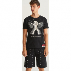 Piżama Star Wars - Czarny. Czarne piżamy męskie Reserved, z motywem z bajki. Za 79.99 zł.