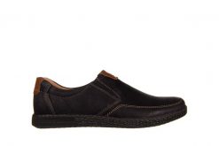 Mokasyny Bayla-081 880 Juma Blue AX 081131, Granatowy, Skóra naturalna - 44. Niebieskie mokasyny męskie Bayla, z nubiku, bez zapięcia. W wyprzedaży za 179.10 zł.