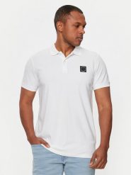 Petrol Industries Polo M-1040-POL945 Biały Slim Fit. Białe koszulki polo męskie Petrol Industries, m, bez wzorów, z bawełny, bez kołnierzyka, bez ramiączek. Za 79.99 zł.