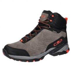 Buty trekkingowe męskie CMP Melnick Mid Wp Waterproof. Brązowe buty zimowe męskie CMP, bez wzorów, z materiału, sportowe, za kostkę, bez obcasa, bez zapięcia. Za 519.00 zł.