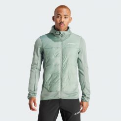 Kurtka Terrex Multi Hybrid Insulated Hooded. Zielone kurtki męskie ADIDAS, m, bez wzorów, z materiału, sportowe, bez ramiączek, bez kaptura. W wyprzedaży za 403.80 zł.