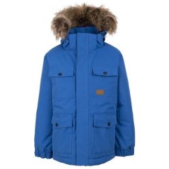 Trespass Upsider - Męska kurtka przeciwdeszczowa Tp50 niebieska. Niebieskie kurtki męskie Trespass, m, bez wzorów, z puchu, bez ramiączek, bez kaptura. Za 368.99 zł.