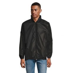 Kurtka Wiatrówka Unisex Dla Dorosłych. Czarne kurtki męskie SOL'S, m, bez wzorów, sportowe, bez ramiączek, bez kaptura. Za 72.99 zł.