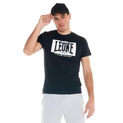 Sportowa koszulka męska Fluo. Czarne t-shirty sportowe męskie LEONE 1947 APPAREL, l, bez wzorów, z tkaniny, sportowe, bez ramiączek. W wyprzedaży za 70.95 zł.