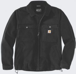 Kurtka Carhartt Montana Rugged Flex Duck Black. Czarne kurtki męskie Carhartt, m, bez wzorów, bez ramiączek, bez kaptura. Za 584.74 zł.