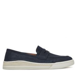 Półbuty Josef Seibel. Niebieskie codzienne półbuty męskie Josef Seibel, bez wzorów, bez obcasa, bez zapięcia. Za 379.99 zł.