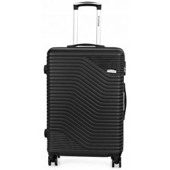 Walizka podróżna na kółkach Sapphire ST-140 DUO - duża ABS. Czarne walizki męskie SAPPHIRE, bez wzorów, duże. W wyprzedaży za 148.80 zł.