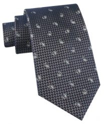 Jedwabny Krawat Męski - His Story - Odcienie Brązu, Drobne Paisley. Krawaty i muchy męskie His Story, bez wzorów, z jedwabiu, eleganckie. Za 115.00 zł.