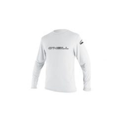 Koszulka do sportów wodnych ONEILL Basic Skins długi rękaw. Białe koszulki męskie z długim rękawem O'Neill, bez wzorów, sportowe, bez kołnierzyka, bez ramiączek. Za 201.00 zł.