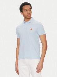 Tommy Hilfiger Polo MW0MW33167 Błękitny Regular Fit. Niebieskie koszulki polo męskie Tommy Hilfiger, m, bez wzorów, z bawełny, bez kołnierzyka, bez ramiączek. Za 309.99 zł.